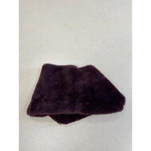 Ann Taylor Loft Scarf maroon Infinity Knit furry  nwt 297